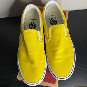 Vibrant Yellow Slip On Vans
